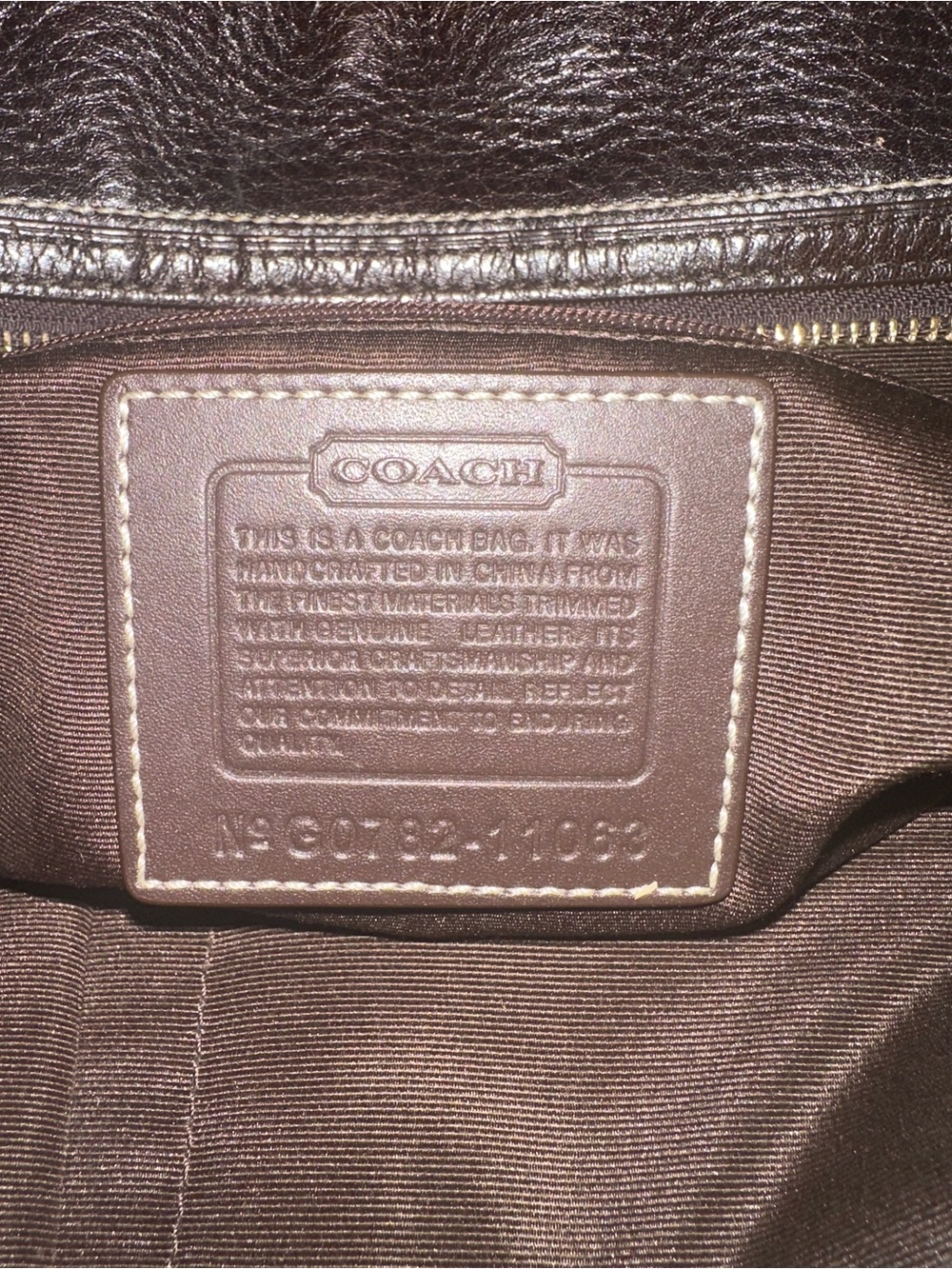 Vintage Coach Hampton Signature handbag in brown - Picture 5 of 9